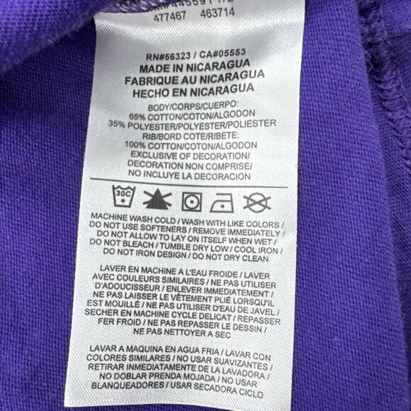Nike Lakers 23 LeBron James T Shirt Tee Mens 2XL Purple NBA Dri-Fit Basketball - Picture 9 of 11
